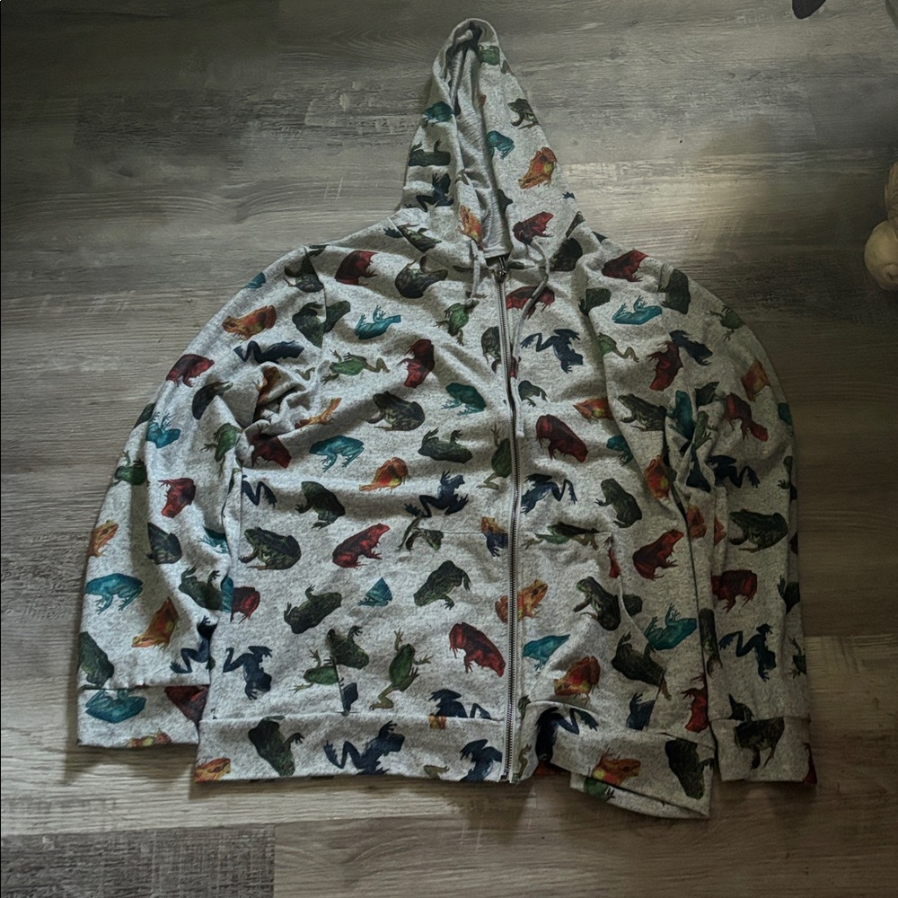 L.A Soul Colorful Frog Zipper Hoodie